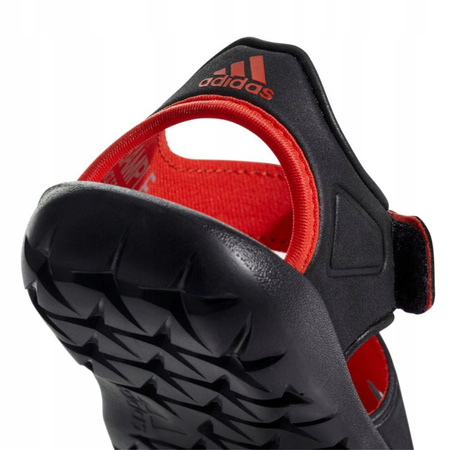 Sandałki Dziecięce Czarne Wygodne Na Basen Rzepy ADIDAS FORTASWIM 