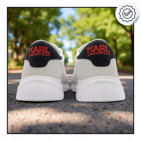 Buty Sneakersy Męskie Wygodne Czarne Skóra KARL LAGERFELD