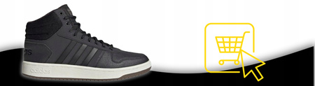 BUTY MĘSKIE SPORTOWE ZIMOWE WYSOKIE OCIEPLANE ADIDAS HOOPS GZ7959