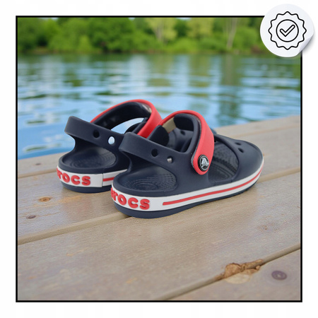 SANDAŁKI DZIECIĘCE LEKKIE WYGODNE GRANATOWE CROCS CROCBAND 12856485 