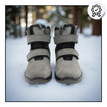 BUTY DZIECIĘCE 4F WYSOKIE WYGODNE NA JESIEŃ ZIMĘ JOBMW252 25S