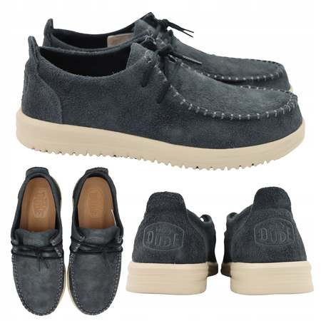BUTY MĘSKIE LEKKIE MOKASYNY ZAMSZOWE HEYDUDE NXT MOC 43772 0OH