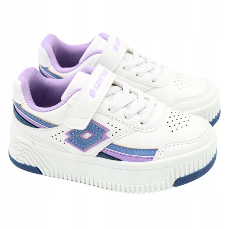 Buty Dziecięce Dla Dziewczynek Białe Rzep Wygodne LOTTO PINADEE 