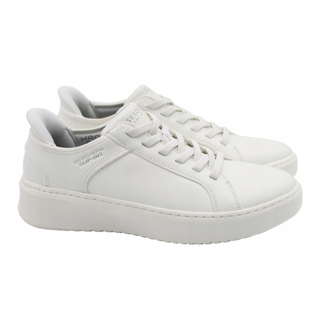 Buty męskie skechers wygodne lekkie wsuwane białe 183177/wht