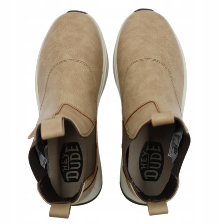 Buty męskie sztyblety beżowe wygodne lekkie wsuwane heydude 442932kr 