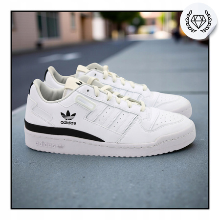 BUTY MĘSKIE sportowe białe ADIDAS FORUM Skórzane