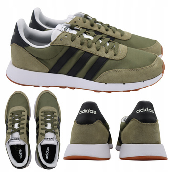 BUTY MĘSKIE SPORTOWE WYGODNE ZIELONE SNEAKERSY ADIDAS RUN GY3703