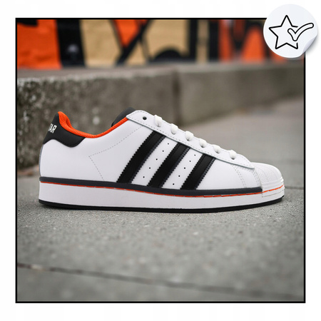 Buty Sportowe Męskie wygodne ADIDAS SUPERSTAR skóra Białe 