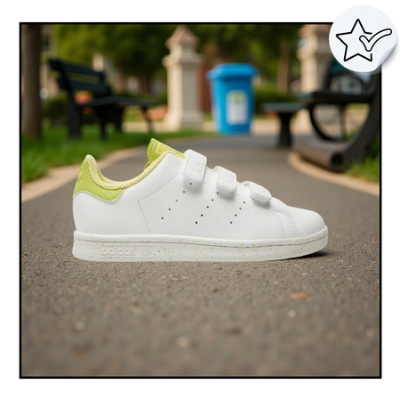 BUTY SPORTOWE DZIECIĘCE NA RZEP WYGODNE ADIDAS STAN SMITH GW4537