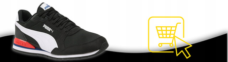 Buty sneakersy męskie WYGODNE PUMA ST RUNNER CZARNE 