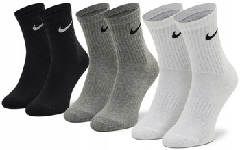 Skarpetki Unisex Bawełniane Wysokie Białe Szare Czarne NIKE