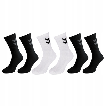 Skarpety sportowe wygodne mix czarne i białe hummel 3 x 3pak 22030 