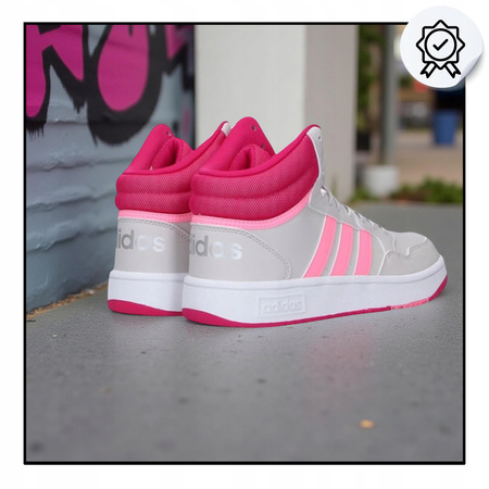 BUTY SPORTOWE MŁODZIEŻOWE WYSOKIE WYGODNE ADIDAS HOOPS MID GZ1929 