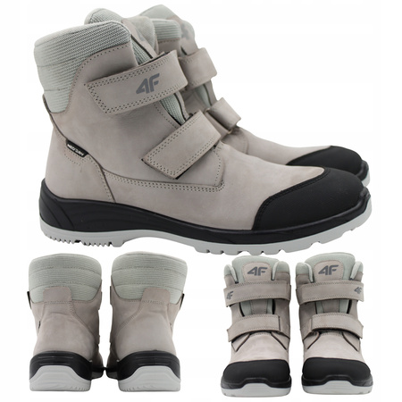 BUTY DZIECIĘCE 4F WYSOKIE skóra NA JESIEŃ ZIMĘ JOBMW250 26S