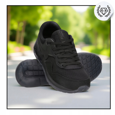 BUTY SPORTOWE MŁODZIEŻOWE WYGODNE CZARNE NIKE AIR MAX MOTIF DH9388003 r36,5