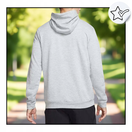 Bluza męska z kapturem sportowa szara na zamek Nike Dri-FIT CJ4317 063 