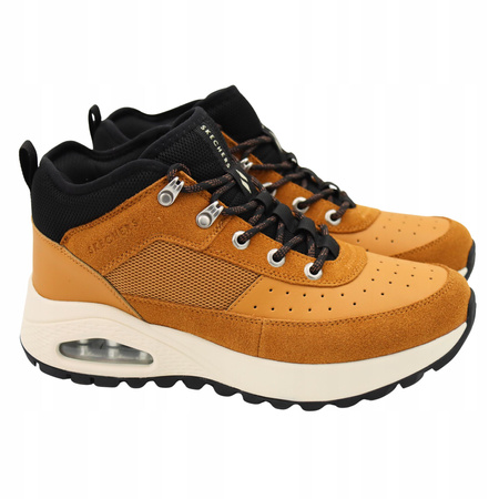 Buty męskie skechers brązowe wygodne za kostkę jesień zima 183049/wsk 