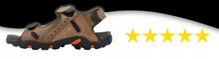 Sandały Męskie Na Lato Trekkingowe Wygodne Lekkie DK ZT-013 BROWN