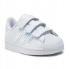 BUTY SPORTOWE DZIECIĘCE BIAŁE WYGODNE NA RZEP ADIDAS SUPERSTAR FV3655 