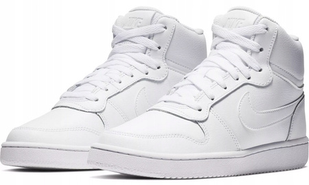 Buty Damskie Wysokie Skórzane Wygodne Białe NIKE WMNS EBERNON MID 