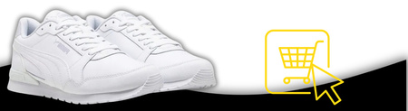 Buty Sportowe Męskie Wygodne Białe Skórzane Skóra PUMA ST RUNNER 