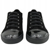 Buty Trampki Sneakersy Czarne Skóra Wygodne Niskie CALVIN KLEIN BLACK