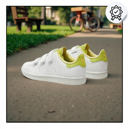 BUTY SPORTOWE DZIECIĘCE NA RZEP WYGODNE ADIDAS STAN SMITH GW4537