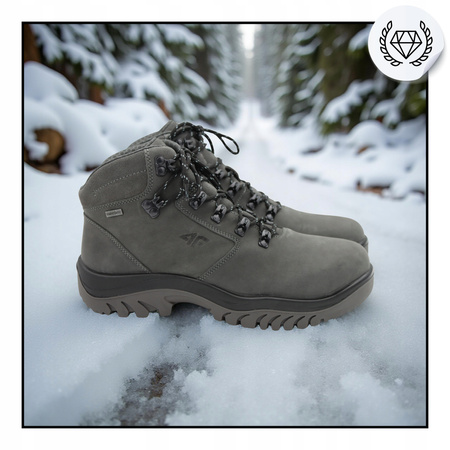 4f BUTY DAMSKIE WYGODNE TREKKINGOWE NA JESIEŃ ZIMĘ OBMH258 25S