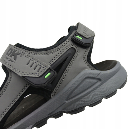 Sandały Na Lato Męskie Wygodne Lekkie DK 8137 GRAY/LEMON