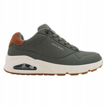 Buty sportowe męskie zielone wygodne sneakersy skechers 183004/olv 