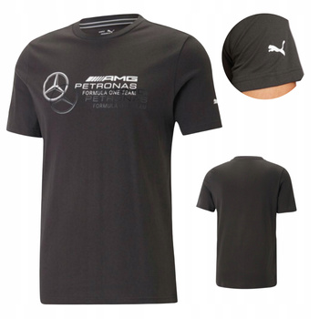 KOSZULKA MĘSKA CZARNA PUMA MAPF1 LOGO 538482 01 r. S