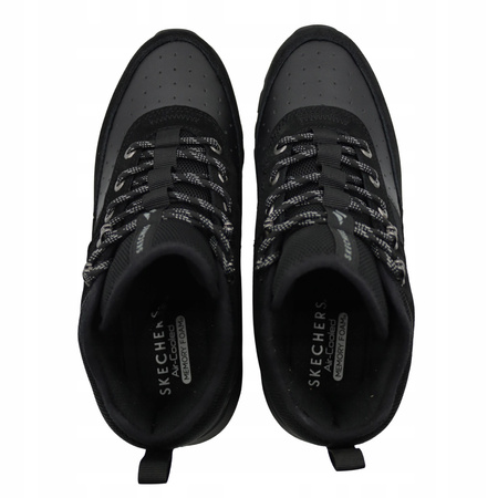 Buty męskie skechers czarne wygodne za kostkę jesień zima 183049/bbk