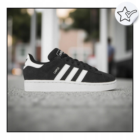 Buty sportowe męskie wygodne czarne sneakersy adidas campus id9844