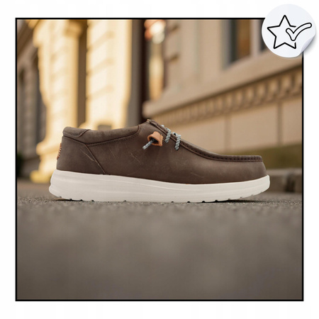 Buty męskie skórzane lekkie heydude wally grip craft leather 40175 030