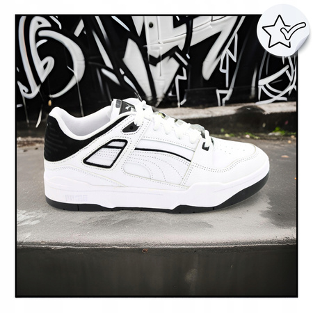 Buty Męskie Białe Wygodne Skórzane Skóra Niskie PUMA SLIPSTREAM