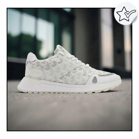 Buty Sneakersy Wygodne Męskie Sportowe Białe Skórzane MICHAEL KORS 