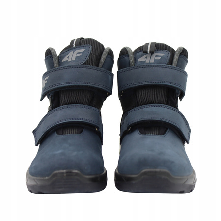 BUTY DZIECIĘCE 4F WYGODNE ZE SKÓRY WYSOKIE NA JESIEŃ ZIMĘ JOBMW25231S 
