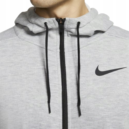 Bluza męska z kapturem sportowa szara na zamek Nike Dri-FIT CJ4317 063 R.XL