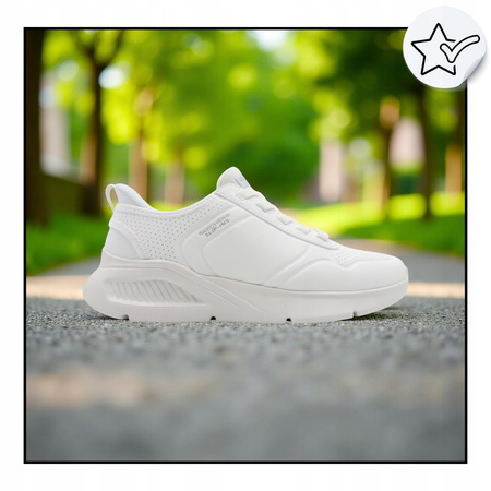 Buty sportowe męskie białe wsuwane lekkie wygodne skechers 183125/wht 