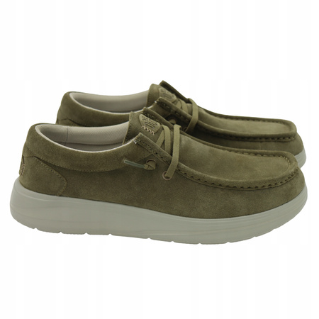 BUTY MĘSKIE LEKKIE MOKASYNY ZAMSZOWE HEYDUDE WALLY COMF SUEDE 419753AF 