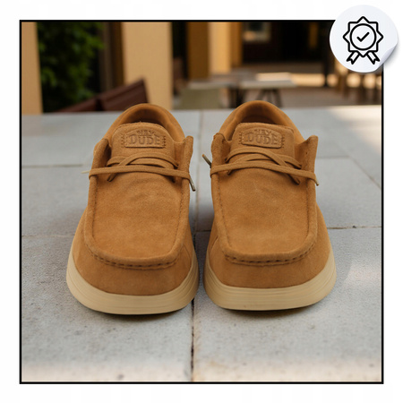 BUTY MĘSKIE LEKKIE MOKASYNY ZAMSZOWE HEYDUDE WALLY COMF SUEDE 419752IW