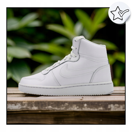 BUTY SPORTOWE DAMSKIE WYGODNE WYSOKIE SKÓRA NIKE EBERNON AQ1778 100 r. 40,5