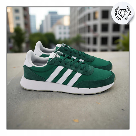 Buty męskie sportowe wygodne zielone sneakersy adidas run H00354