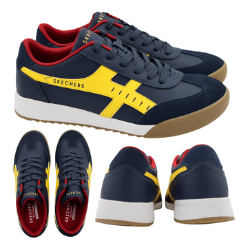 Buty męskie skechers granatowe wygodne lekkie sneakersy 183280/nvyl