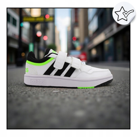 Buty dziecięce sportowe ADIDAS HOOPS biały Na Rzepy r. 28