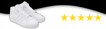 BUTY SPORTOWE MĘSKIE WYGODNE BIAŁE ADIDAS RIVALRY MID ID9427 r. 42