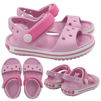 Sandałki dziecięce różowe lekkie wygodne crocs crocband 12856 6gd