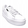 Buty Damskie Białe Wygodne Skóra Skórzane PUMA LILY PLATFORM L WNS