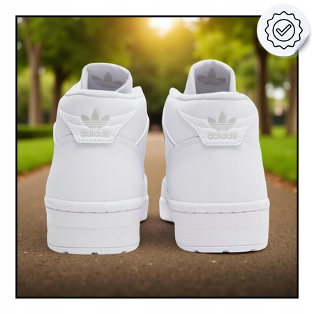 Buty Męskie Sportowe Wysokie ADIDAS RIVALRY wygodne BIAŁE 