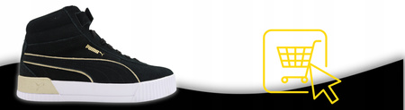 Buty Damskie PUMA CARINA Czarne Wysokie Wygodne Rzep 